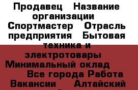 Продавец › Название организации ­ Спортмастер › Отрасль предприятия ­ Бытовая техника и электротовары › Минимальный оклад ­ 23 000 - Все города Работа » Вакансии   . Алтайский край,Алейск г.